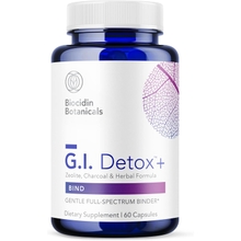 Biocidin G.I. Detox Gentle Binder - Activated Charoal, Zeolite &amp; Aloe for Digestive Health - Supports The Gut Cleanse Detox Process - May Reduce Bloating &amp; Gas 60 Capsules