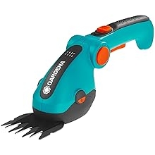 GARDENA 09887 Cordless Hedge Trimmer and Grass Shears, Electric Garden Tools for Battery Trimming of Lawn Edges, Shrubs, and Bushes. Handheld with 80 Min Runtime.
