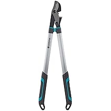 GARDENA 12007 Bypass Loppers Shears - Heavy Duty Steel Blade for Cutting in Garden, Trees, 31" Handle - Pruning Shears Cut up to 1.65" Max Diameter. Made in Germany