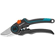 GARDENA 12203 ExpertCut pruning shears Ideal for cutting fruit trees, 7/8" Cutting diameter, 2-stage variable handle opening, stainless steel blades, bypass cutting principle. Made in Germany