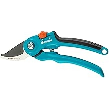 Gardena 8854, Two step adjustable Bypass Pruners with safety lock, For pruning and cutting flowers or branches, Made In Germany, Green,Steel, Max 20mm, Classic, S