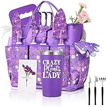 Gardening Gifts for Women, Gardening Tools for Women, 14 PCS Garden Tools Set Kit with Garden Tool Bag, Plant Lover Christmas Mothers Day Birthday Gifts for Mom Grandma Aunt, Purple