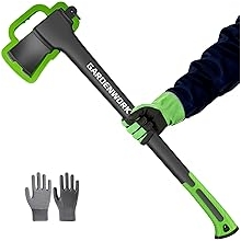 GARDENWORK Wood Splitting Axe,32"Chopping Axe for Heavy Duty Woood Cutting,Axe for Chopping Wood, Shock Absorber Handle and Anti Slip Grip,Forged Steel Blade with Protective Cover and Non Slip Gloves
