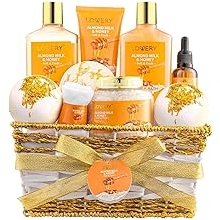 Gifts for Women Gift Basket for Women - 10 Pc Almond Milk &amp; Honey Beauty &amp; Personal Care Set - Valentines Day Gifts for Her Home Bath Package - Spa Self Care Kit - Birthday, Mom, Anniversary Gift