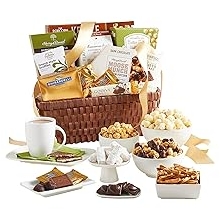 سلة هدايا GreatFoods Grande Classic Gourmet، وجبات خفيفة حلوة ومالحة مع الشوكولاتة والبسكويت والكراميل والمعجنات، هدية طعام فاخرة للعطلات أو الترفيه أو أي مناسبة