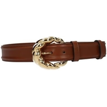 Gucci Brown Leather Womens Belt with Torchon Buckle Size 80-14/L