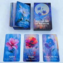 GZXINKE Blossoms of Wisdom Oracle Deck, Flower Oracle Cards for Beginners, Psychological Insight, Nature Oracle, Healing, Growth, Love Oracle Deck for Spiritual Guidance