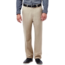 Haggar Mens Cool 18 Classic Fit Flat Front Hidden Expandable Waistband Casual Pant