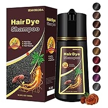 Hair Dye Shampoo, Gray Hair Coverage Hair Color Shampoo for All Hair Types, Champu Para Canas, Suitable for Home and Salon Black