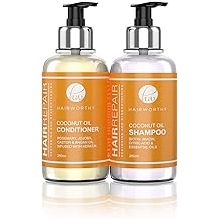 Hairrepair Shampoo and Conditioner combo set with keratin, coconut oil,