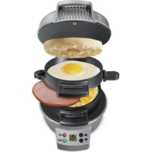 Hamilton Beach 25478 Breakfast Sandwich Maker with Timer, Silver