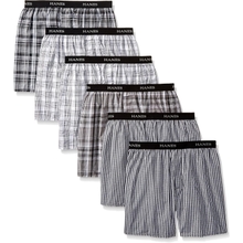 Hanes Ultimate Men&amp;#39;s Yarn Dye Exposed Waistband Boxer-Multiple Packs and Colors