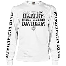 Men's Distressed Freedom Fighter Long Sleeve Shirt, White