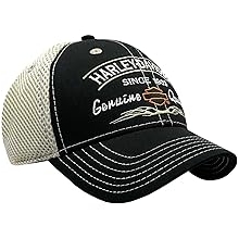 Men's Tribal Snapback Curved Brim Colorblocked Mesh Trucker Cap Black