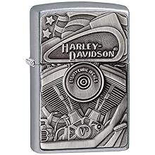 Harley-Davidson Motor Flag Emblem Street Chrome Pocket Lighter