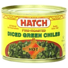 Hatch Diced Hot Green Chilies, 4-Ounce Pack of 8