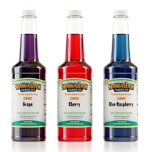 Hawaiian Shaved Ice Syrup Quart 3-pack, Cherry, Grape, Blue Raspberry, for Slushies, Italian Soda, Seltzers, Popsicles, More, No Refrigeration Needed, Allergy-friendly