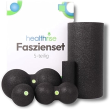 Health Rise Fascia Set for Optimal Self Massage 5 Pieces Includes Fascia Roller Duoball 8/12 cm Mini Roller Effective Muscle Massage and Relaxation Perfect for Home Use and Fitness