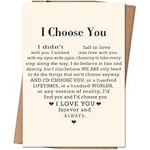 Valentines Day Gifts for Him Her, Valentine's Day Card for Husband Wife Boyfriend Girlfriend Couples, I Choose You