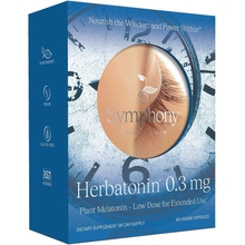 Herbatonin&reg; 0.3 mg &ndash; The First Plant-Based, Natural Melatonin Supplement (Phyto-Melatonin) - Low Dose Sleep Aid, Supports Circadian Rhythm & Cellular Health &ndash; 90 Capsules (90 Day Supply)
