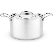 Heritage Steel 5 Quart Sauce Pot - Titanium Strengthened 316Ti Stainless Steel with 5-Ply Construction - Induction-Ready y Clad, Made in USA