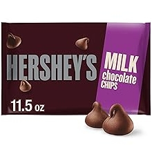 HERSHEYS Milk Chocolate Baking Chips Bag, 11.5 oz