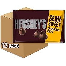 HERSHEYS Semi Sweet Chocolate Baking Chips Bags, 12 oz 12 Count