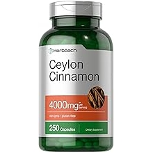 Horb ach Ceylon Cinnamon Capsules 4000mg | 250 Count | Non-GMO, Gluten Free