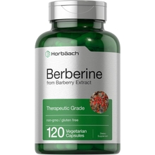 Horbaach Berberine Supplement | 120 Capsules | Berberine HCl from Barberry Extract | Non-GMO, Gluten Free