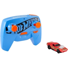 Hot Wheels RC Car, Remote-Control Rodger Dodger in 1:64 Scale, Race On and Off Track, includes Track Adapter