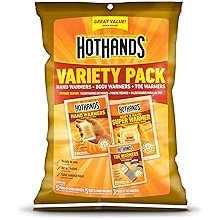HotHands Toe, Hand, &amp; Body Warmer Variety Pack - Long Lasting Safe Natural Odorless Air Activated Warmers