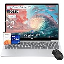HP OmniBook 7 Touchscreen Laptop - 16inch 2K OLED 120Hz -Intel Core 9 270H Beat AMD Ryzen 9 8945H -32GB RAM| 2TB SSD -Office 365 - Business Computadora Portatil PC AI Copilot Windows 11 Pro