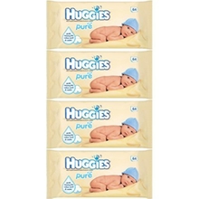 مناديل Huggies Pure Baby 56 Count Pack of 4 224 مناديل المجموع