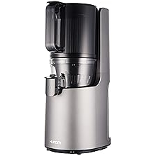 Hurom H-200 Electronic Slow Juicer Machine Silver - Self Feeding w Big Mouth Hopper to Fit Whole Fruits & Vegetables - Healthy Living - Easy Rinse Clean No Scrub BPA Free Easy Assembly