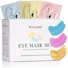 Under Eye Patches Gold and Hyaluronic Acid for puffy eyes,Rose Eye Masks for Dark Circles and Puffiness skin care Smooth Wrinkles products 30 Pairs