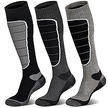 Merino Wool Ski Socks, Cold Weather Socks for Snowboarding, Snow, Winter, Thermal Knee-high Warm Socks, Hunting