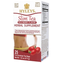 Hyleys Slim Tea Goji Berry Flavor - Weight Loss Herbal Supplement Cleanse and Detox - 25 Tea Bags 1 Pack
