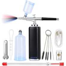 Cordless Airbrush Kit with Compressor Handheld with Extra Needle for Barber Makeup Nail Beauty Art and Craft
