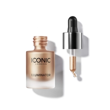 ICONIC LONDON Illuminator | Liquid Highlighting Drops for a Radiant Glow, Cruelty-Free, Vegan Makeup, Original Champagne Shimmer 0.45 Fl oz