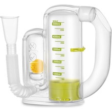 Incentive Spirometer Adult, Breathing Exercise Device for Lungs, 5000ml Capacity, Made with Medical-Grade Shatterproof PC Material, Easy-to-Read Scale, Airflow Indicator for Controlled Breathing