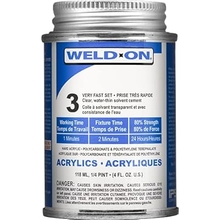 SCIGRIP Weld-On #3 Adhesive, 4 oz. and Weld-On Applicator Bottle with Needle