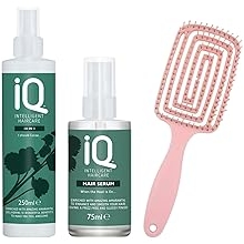 IQ Intelligent Haircare 10 In 1 250ml Treatment Spray with IQ Hair Serum 75ml, and Detangling Hair Brush - Elevate Your Hair Care with This Complete Solution for Achieving and Maintaining Healthy