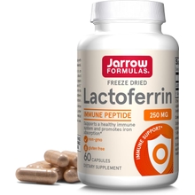 Jarrow Formulas Lactoferrin 250 mg - Immune-Supporting Glycoprotein - For Healthy Immune System Support &amp; Iron Absorption - Freeze Dried - Gluten Free - Non-GMO - 60 Capsules Servings