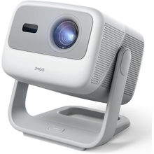 Projektor Mudah Alih Pintar JMGO N1S 4K, Triple Laser, 1100 ISO Lumens, Gimbal Instant Auto Focus, Google TV, Netflix, 110% BT.2020, HDR10, 10W Dolby Audio, Blu-ray 3D, 200 untuk Rumah, Luaran, Permainan