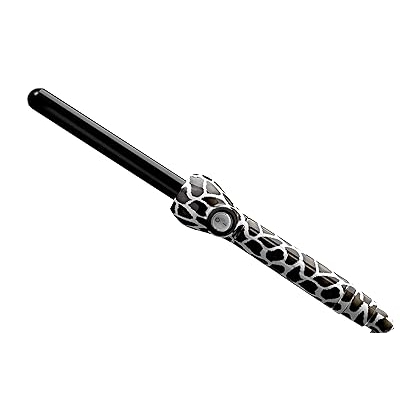 Jose Eber: Clipless Curling Iron 1 25mm - Giraffe - Professional Tourmaline Ceramic Barrel, Wand Styling Tool, Ion Technology, Heat Resistant Glove