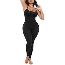 Plus Size Tummy Control Jumpsuits for One Piece Ribbed Fabric With Stretch Women Workout Romper Seamless
