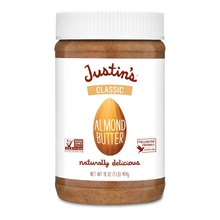 Justin&amp;#39;s Classic Almond Butter, Only Two Ingredients, No Stir, Gluten-free, Non-GMO, Keto-friendly, Responsibly Sourced, 16 Ounce Jar, Pack of 1