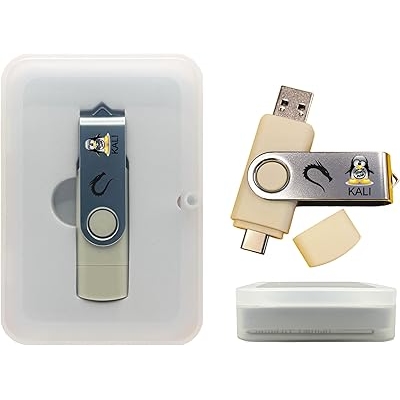 Kali Linux Bootable USB Flash Drive for PC Cybersecurity & Ethical Hacking Operating System Run Live or Install amd64  arm64 Full Penetration Testing Toolkit with 600 Security Tools