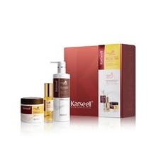 Karseell Collagen Hair Treatment Deep Repair Conditioning, Hair mask Shampoo and Argan Oil Set for Dry Damaged Hair All Hair Types 16.9floz + 16.9floz + 1.69floz