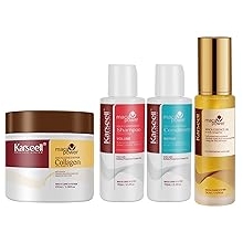 Karseell Collagen Hair Treatment Travel set For Dry Damaged Hair All Hair Types 3.38floz +2.4floz+2.4floz